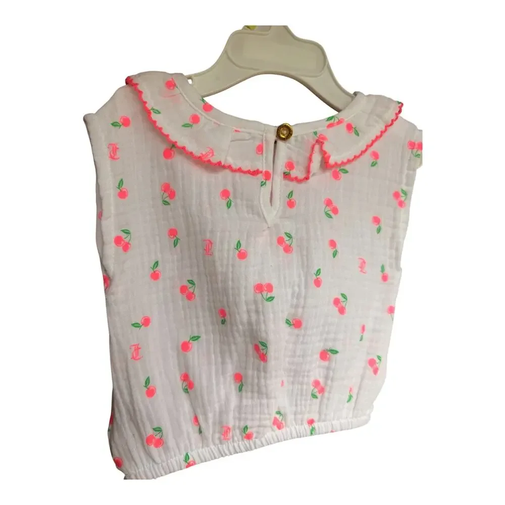 NWOT Juicy Couture 2-Piece Ruffle Trim Cherry Print